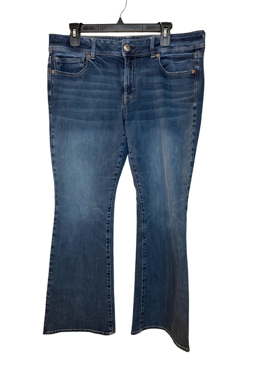 American Eagle Outfitters Denim - American Eagle Outfitters Dark Blue Boot Kick Stretch Jeans Sz 14 Short